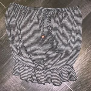 black and grey striped blouse